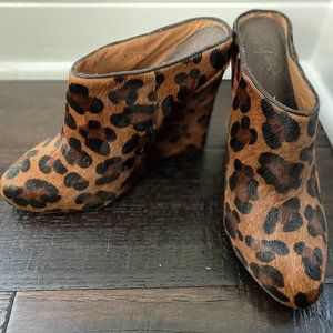 Joie Designer Leopard Wedge Clog